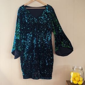 0x Gorgeous & Classy Bodycon Stretch Sequin Dress from Shein